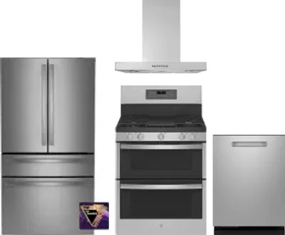 4 Piece Package Includes Refrigerator, Range, Hood And Dishwasher